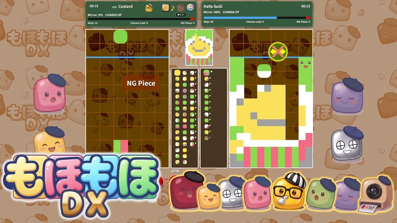 Steamで発売中の完成図再現落ち物ブロックパズル『もほもほDX』ver1.3でAI対戦、ローカル2人対戦機能「もほスポ」無料搭載！2026年10月2日～Steamオータムセール期間は20%OFF