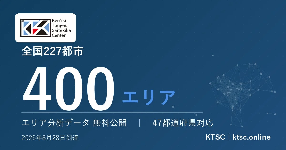 KTSC、地域データ×11販促手法の相性評価ページを2026年8月28日に全国227都市・400エリアへ拡大、47都道府県で無料提供