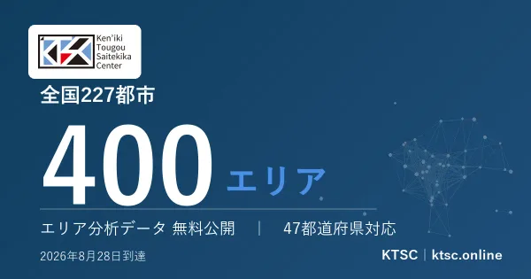 KTSC、地域データ×11販促手法の相性評価ページを2026年8月28日に全国227都市・400エリアへ拡大、47都道府県で無料提供
