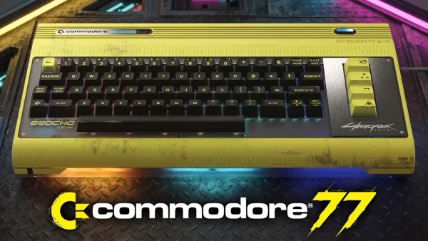 サイバーパンク2077仕様の公式復刻レトロPCコモドール64「Commodore77 Cyberpunk2077」の予約販売を開始